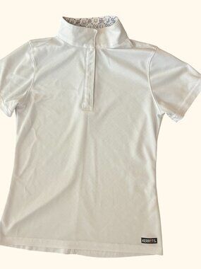 Kerrits Girls Large Encore Short Sleeve Equestrian Show Shirt Size